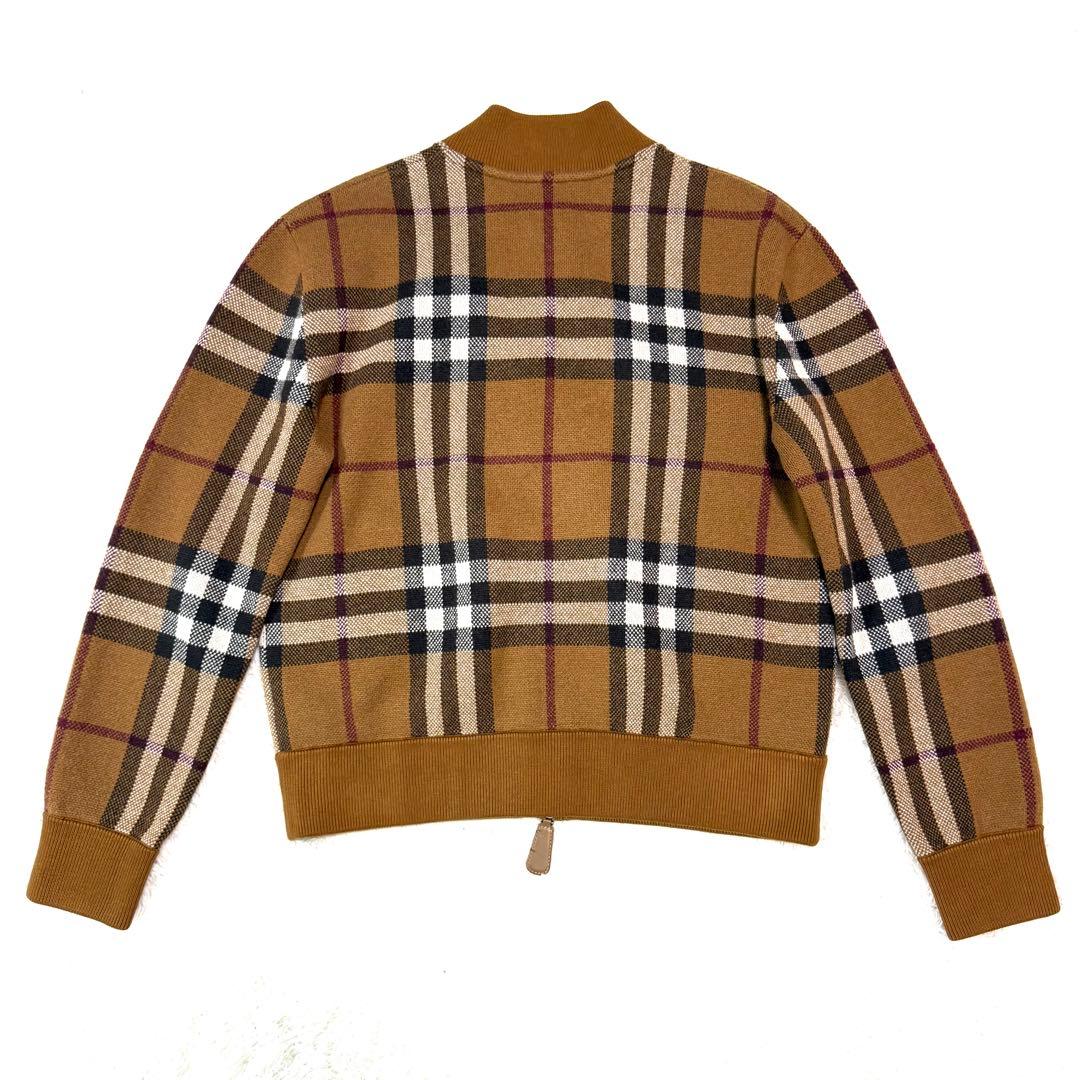 美品 BURBERRY ノバチェック カシミア ダブルジップアップブルゾン