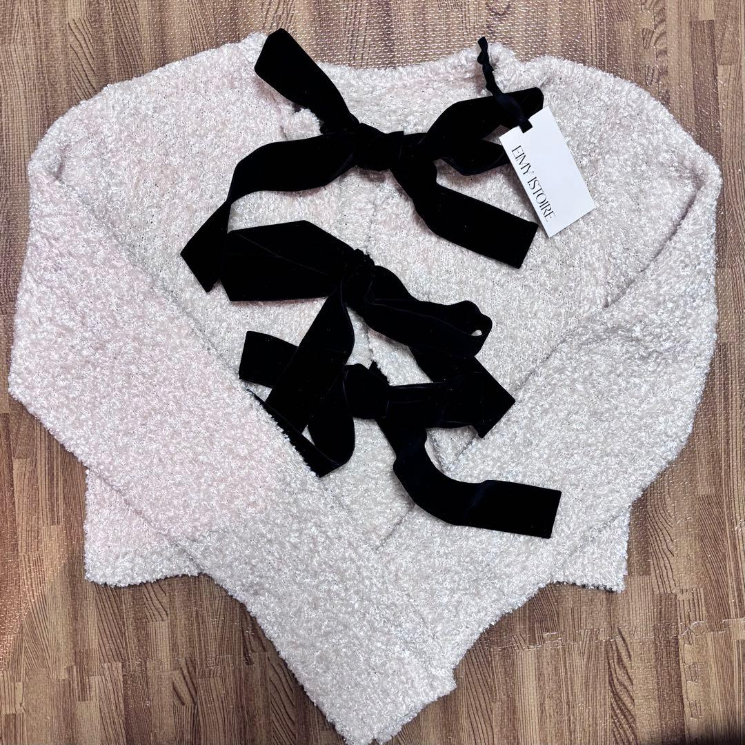 eimyistoire フロントリボンニットトップス - メルカリ