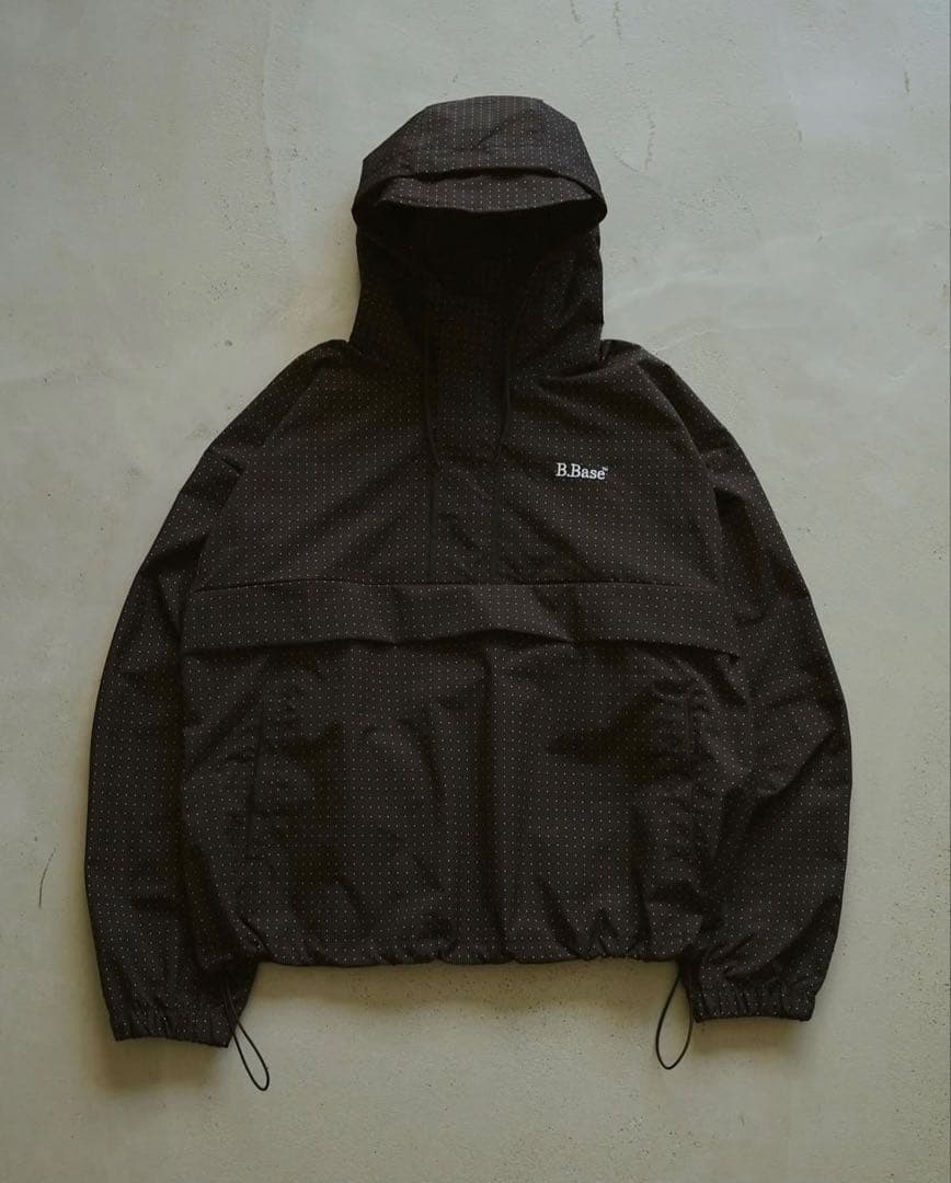 B.Base ブラック ドット柄 ナイロンテックアノラック Lサイズ - メルカリ