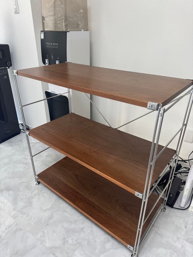 MUJI ウォールナット材 3段シェルフ