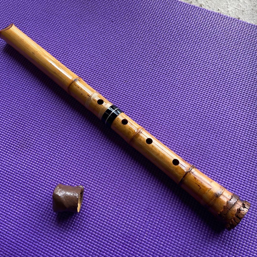 37 値下げ　尺八　一尺八寸管　銘　美○  竹○ ○   ニ印
