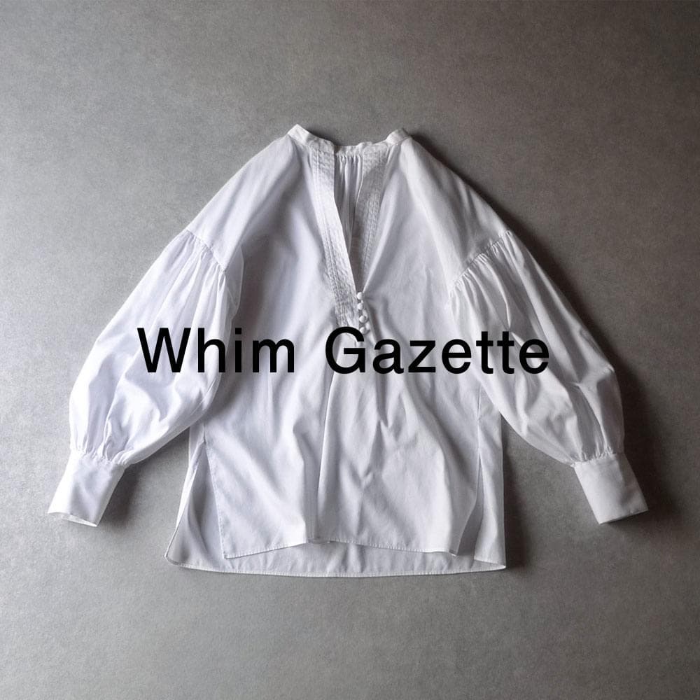 美品 ウィムガゼット 2,5万円 オックス袖ボリュームブラウス ホワイト 500 オックス袖ボリュームブラウス | Whim Gazette(ウィム ガゼット