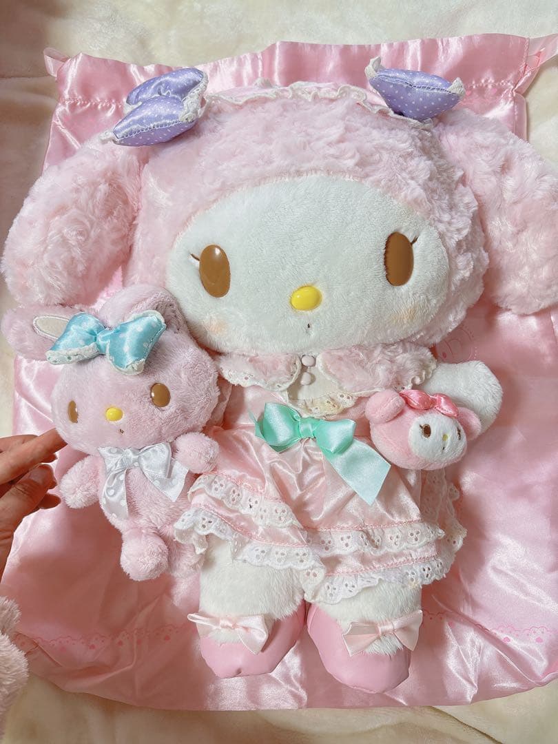 希少激レア 保存袋付き マイメロディおめかしシリーズぬいぐるみDX