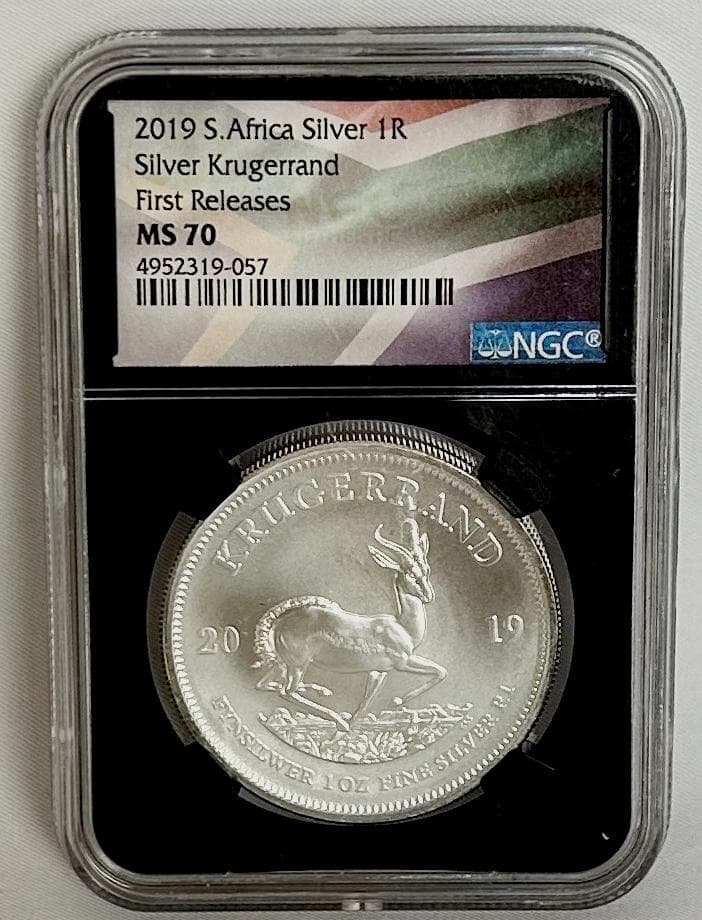 2019年 南アフリカ　クルーガーランド銀貨 NGC MS70 1KR/１oz