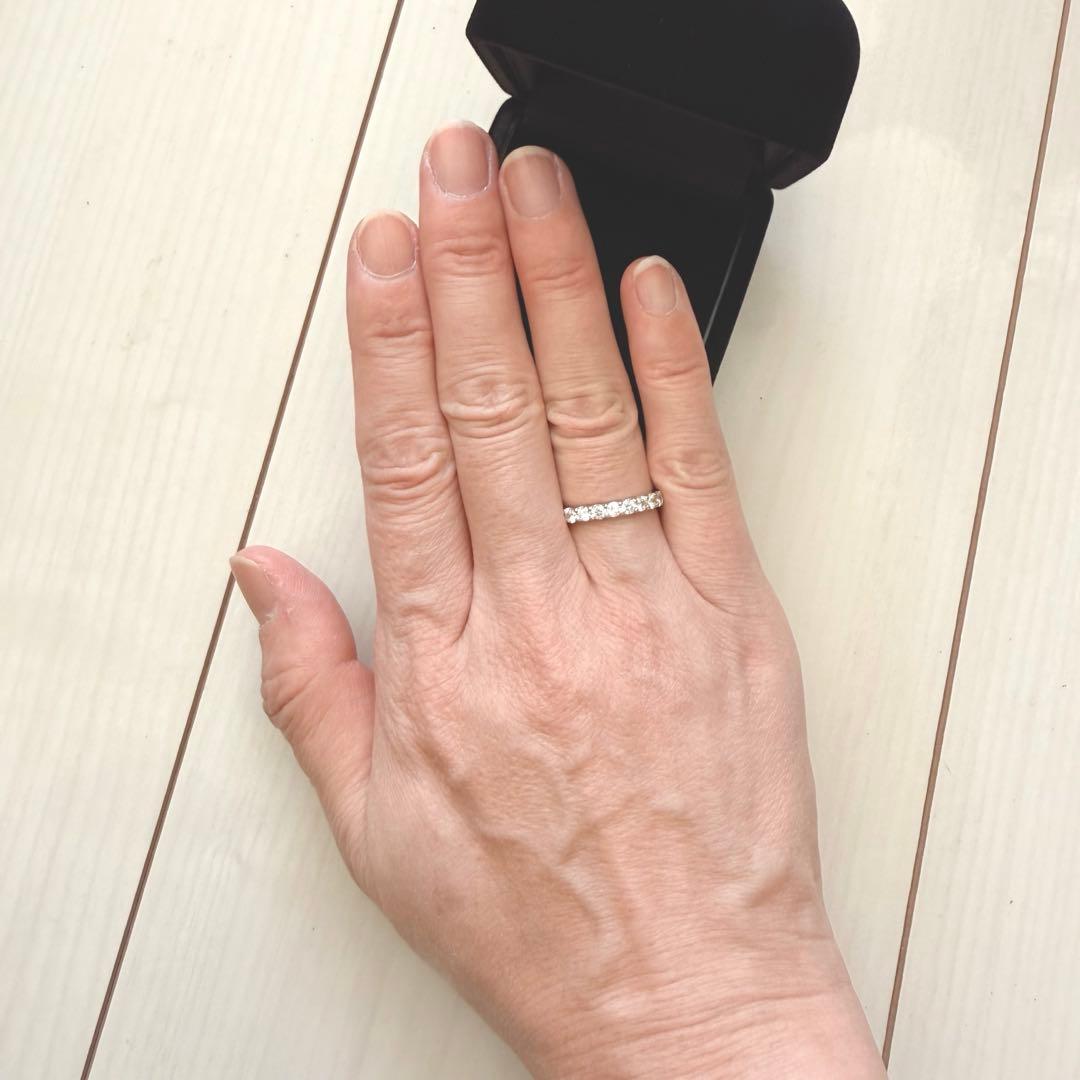 pt900【1.0ct】ダイヤモンド ハーフエタニティリング 12号