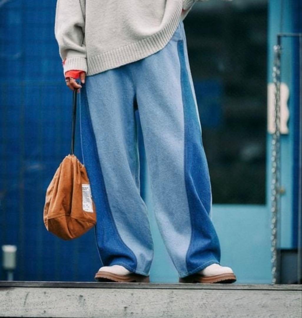 niko and… ［be with M］ Misayo デニムパンツ　L ニコアンド niko and… misayo デニムパンツ Lサイズ ツートーンカラー