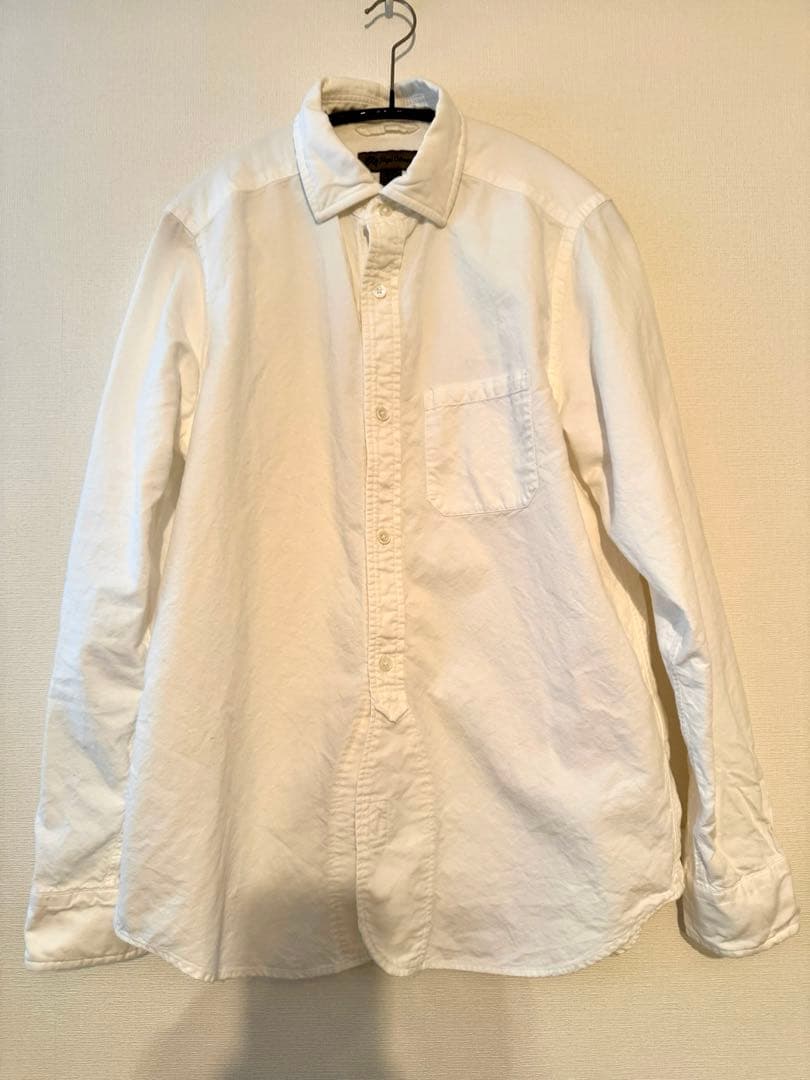 Nigel Cabourn ホワイト長袖シャツ 48 NigelCabourn / ナイジェル ケーボン Nigel Cabourn 長袖シャツ