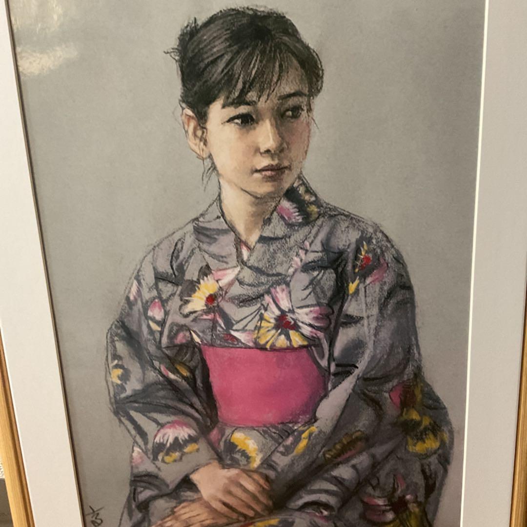 高塚省吾 人気作品美人画 希少画集 新品額装仕立前面ガラス マット付