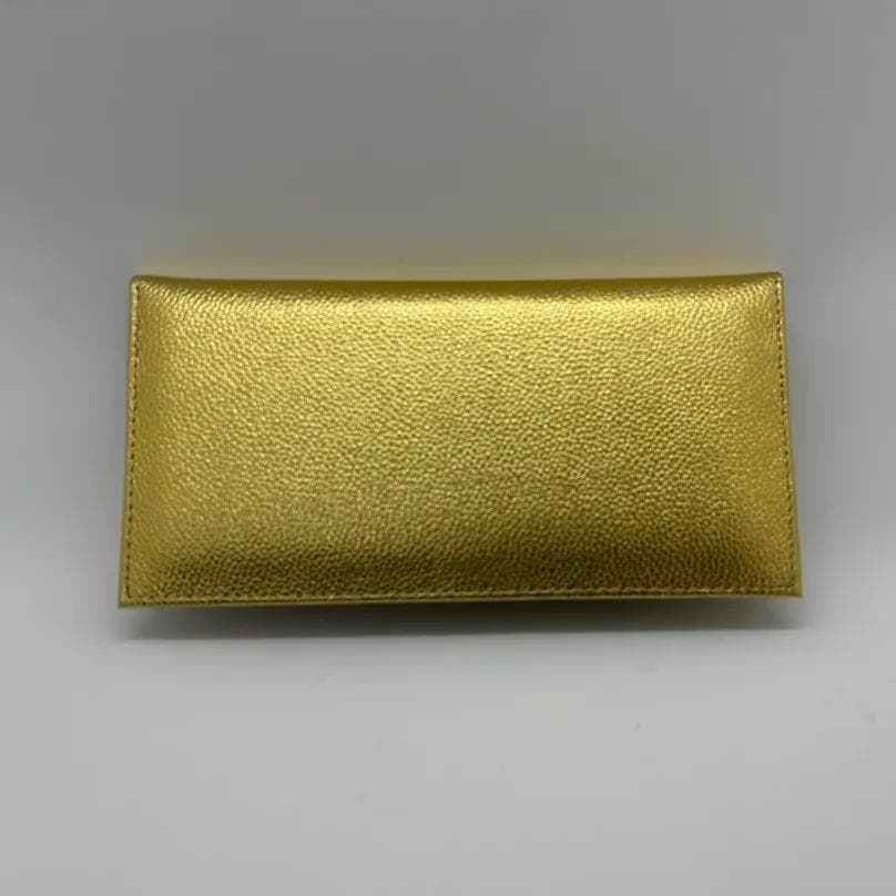 新品 皇居土産 長財布 本革製 金色 ( 皇居財布・開運財布・金運招福