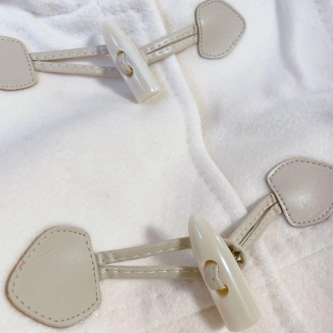 美品 マックスマーラ ステュディオ ウール ダッフルコート ホワイト 42