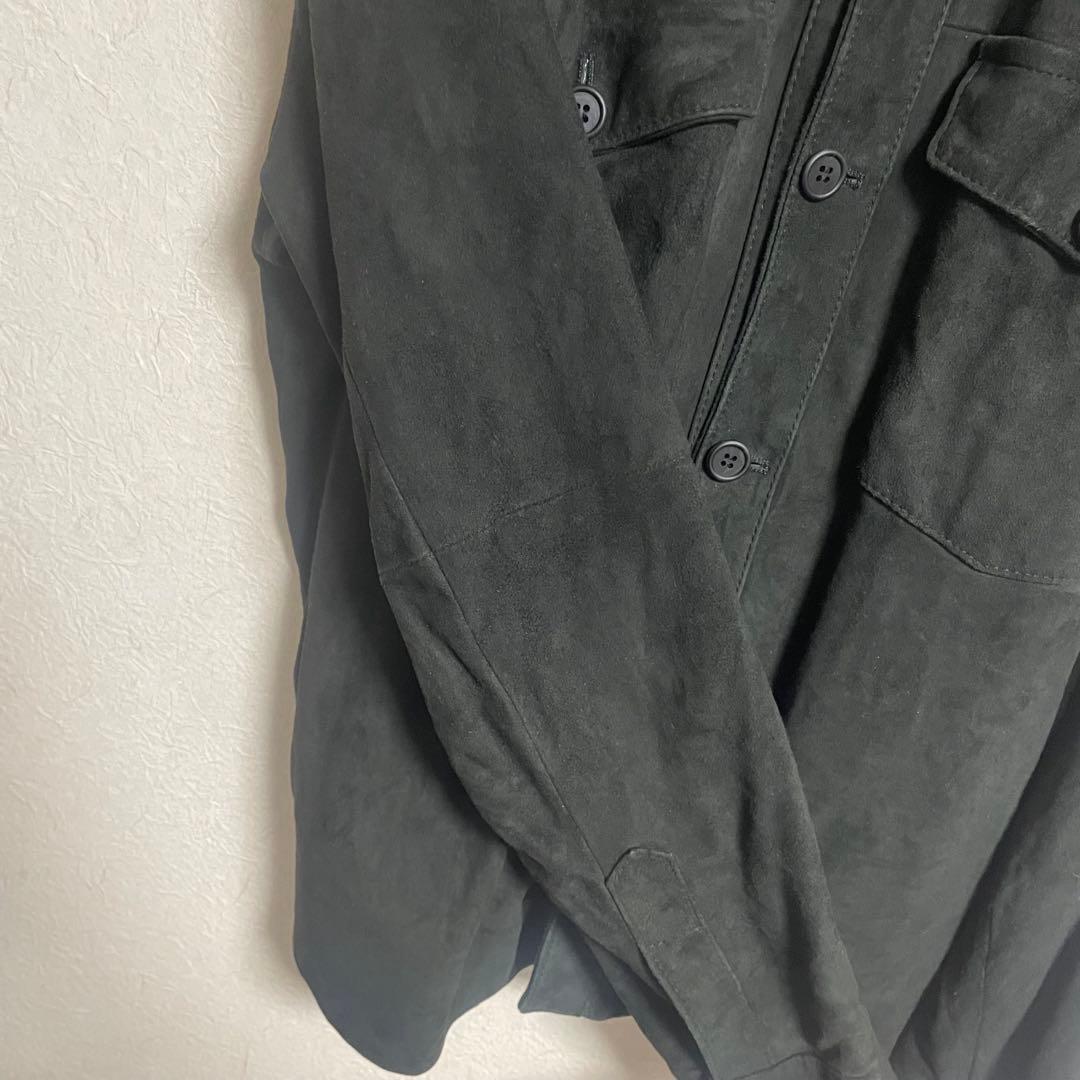 EMMETTI スエード カーキ オリーブ ゴートスキン シャツ 50 - メルカリ