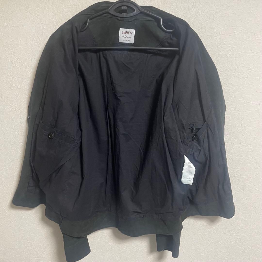 EMMETTI スエード カーキ オリーブ ゴートスキン シャツ 50 - メルカリ