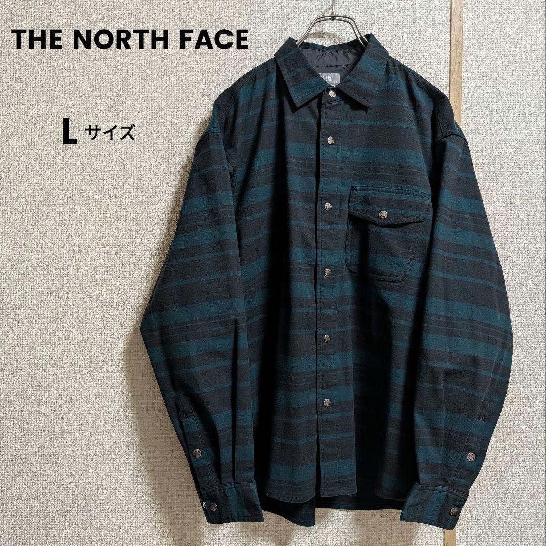 THE NORTH FACE ロングスリーブ ストレッチ フランネルシャツ Ｌ