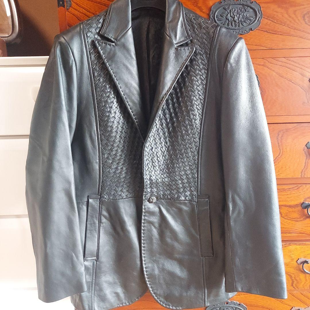 santafe ブラック革ジャン