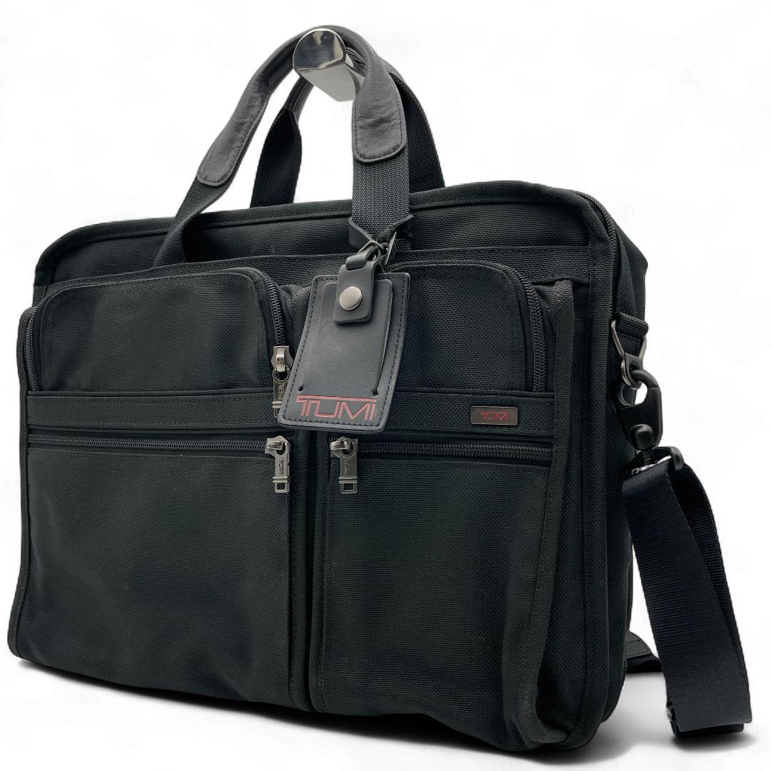 良品 TUMI ビジネスバッグ ナイロン ブラック エクスパンダブル