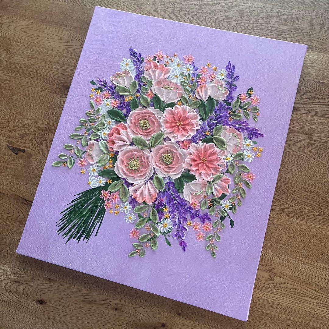 花束 花束の絵 ブーケ 花の絵 花 フラワーアート パネルアート 壁掛け