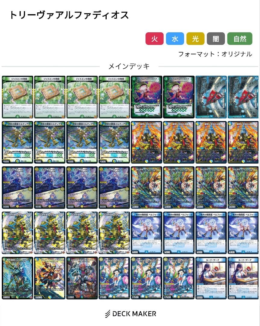 デュエマ　トリーヴァアルファディオス デッキ