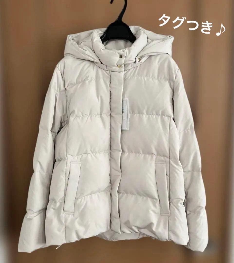 タグつき♪ GLOBAL WORK ダウンフードブルゾン グレージュ