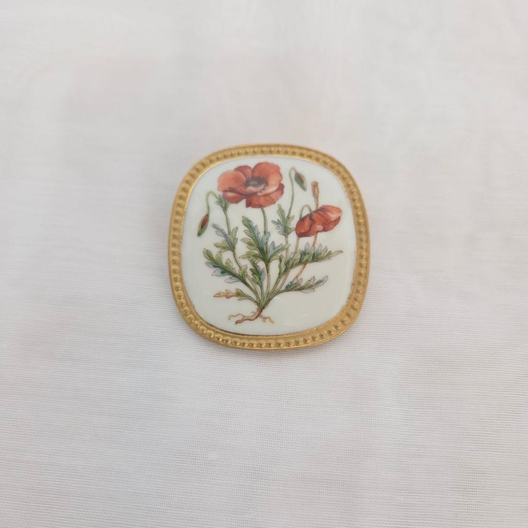 アラン　ロイヤルコペンハーゲン　フローラダニカ　ブローチ