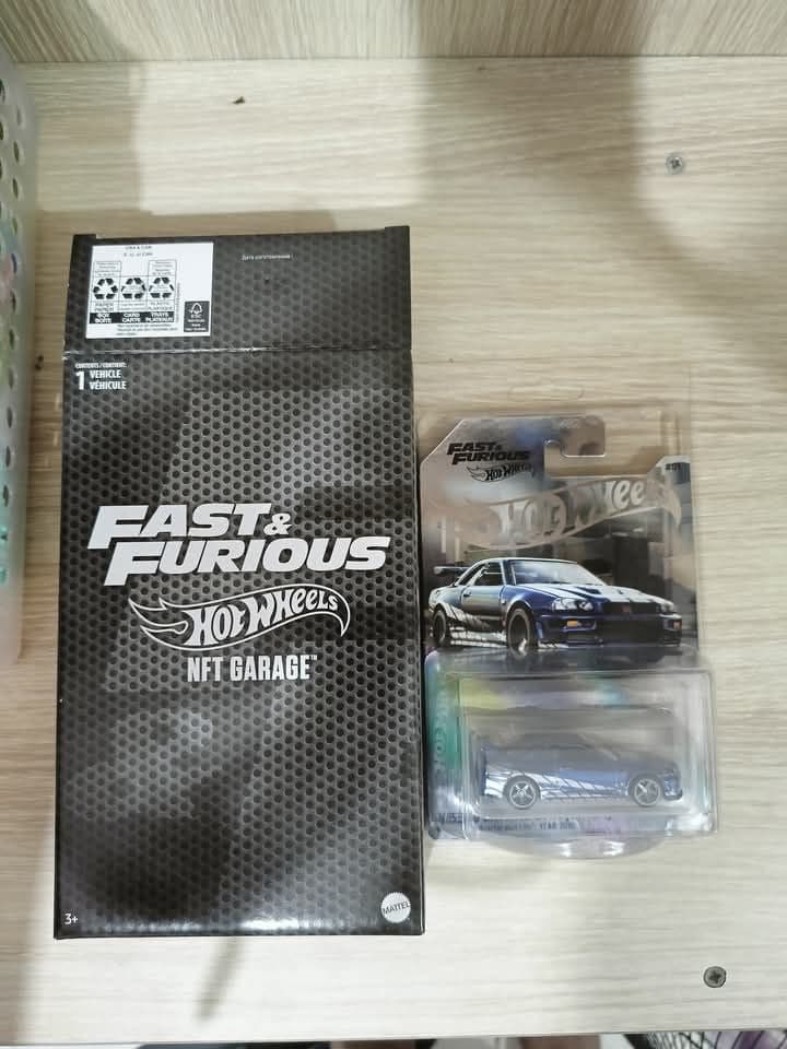 ホットウィール ワイルド・スピード NFT 日産スカイライン R34。 ホットウィール レトロエンターテイメント ワイルド・スピード 日産