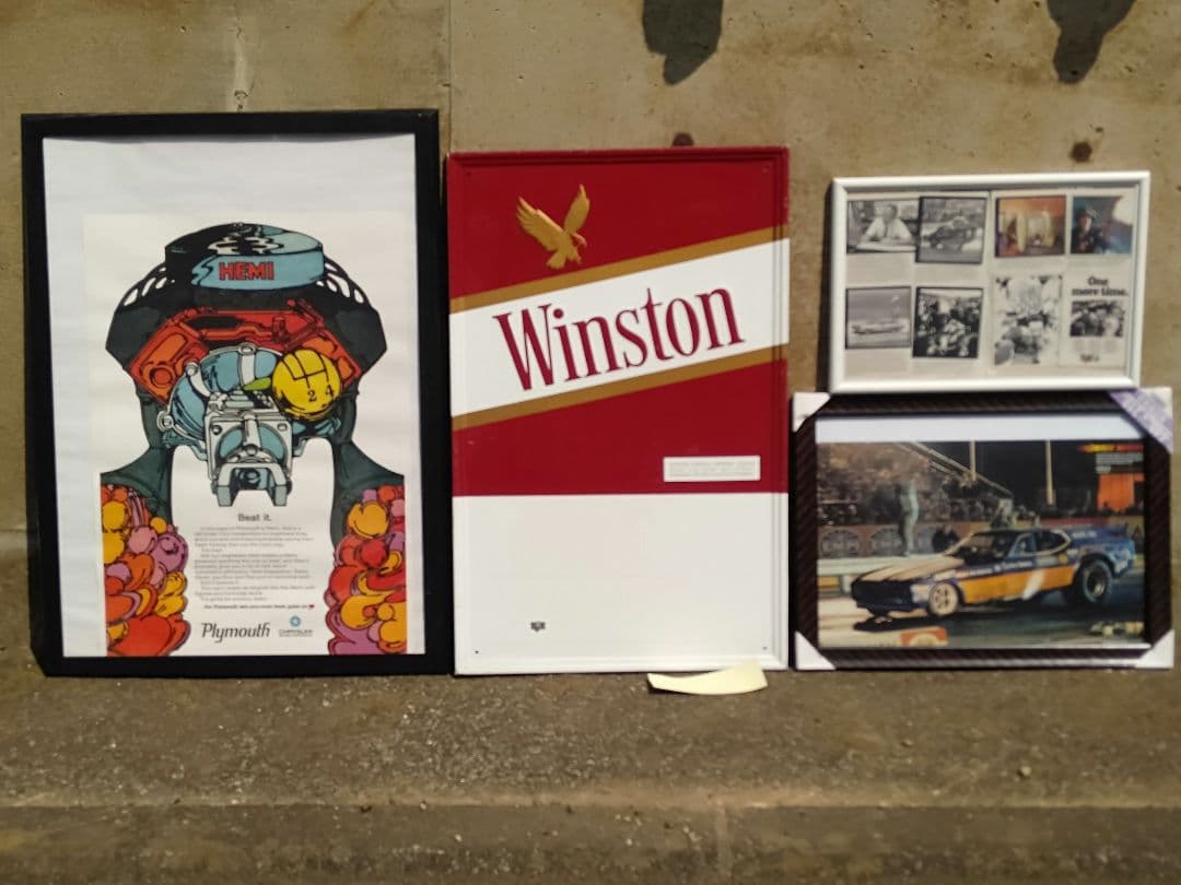 ビンテージ NHRA NASCAR メイン スポンサー 煙草 広告AD＆ パネル