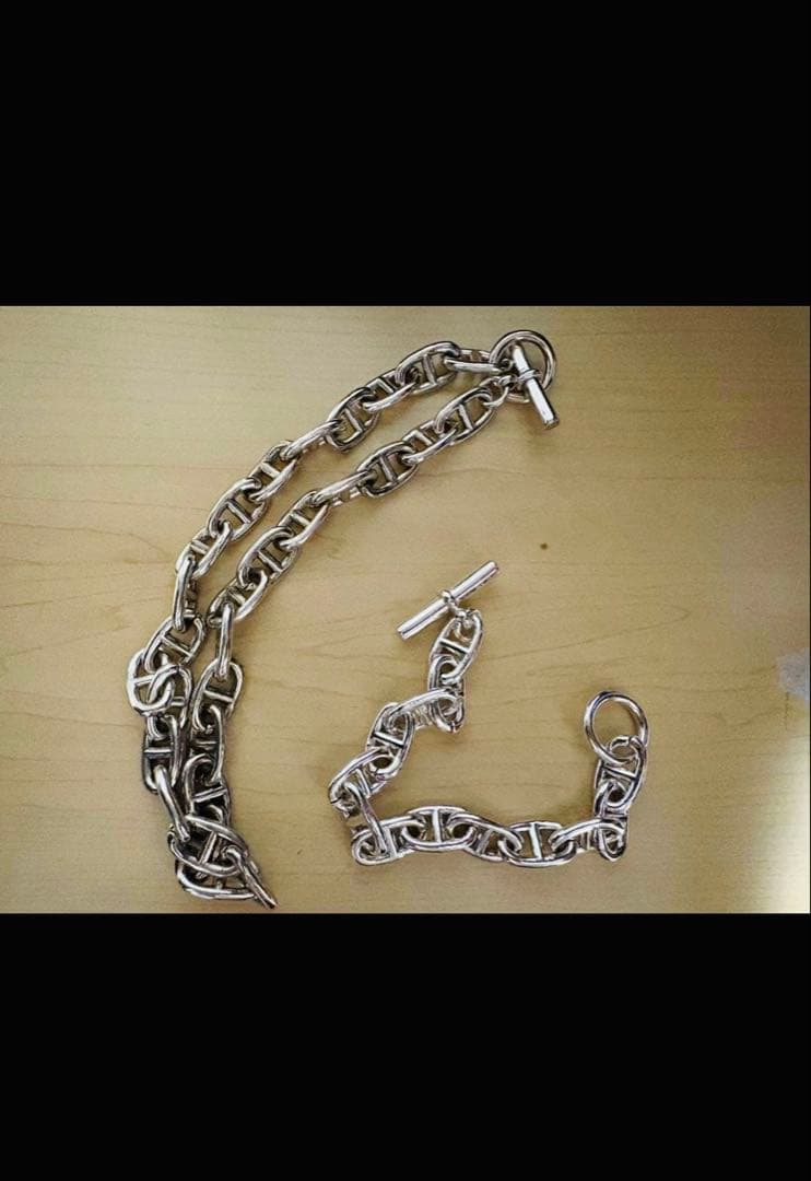 アンカー　チェーン　シルバー925 シェーヌダンクル　ブレス　エルメス