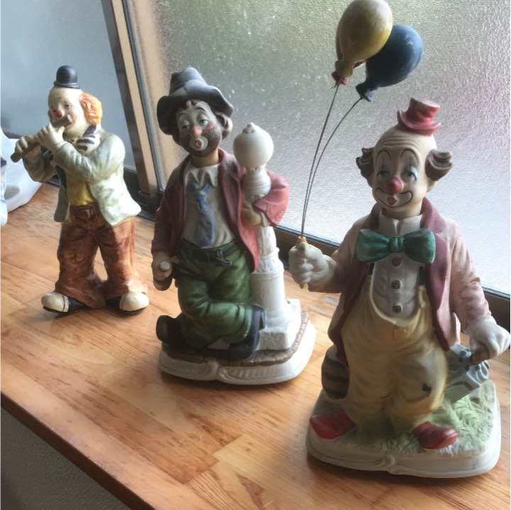 ピエロの置物 磁器人形 ピエロ人形 16センチ ピエロドールモデル 置き物 インテリア