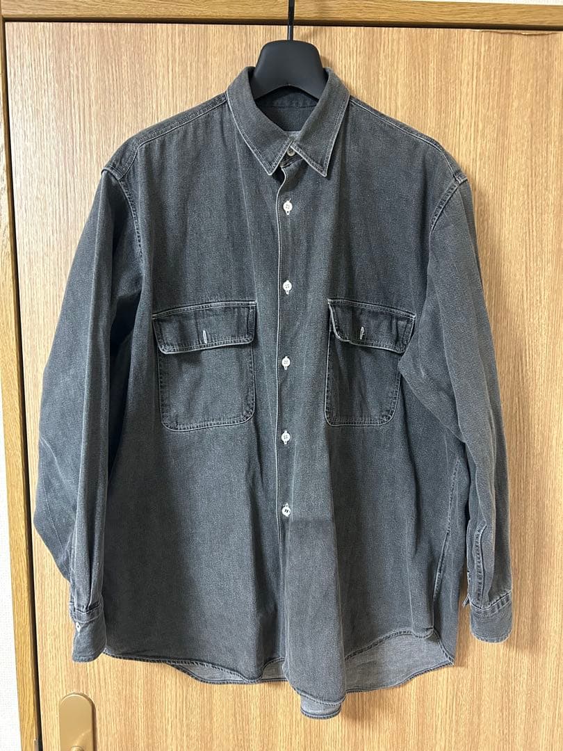 鬼*郎様 コムデギャルソンオム グレータグ デニムワークシャツ ヴィンテージ