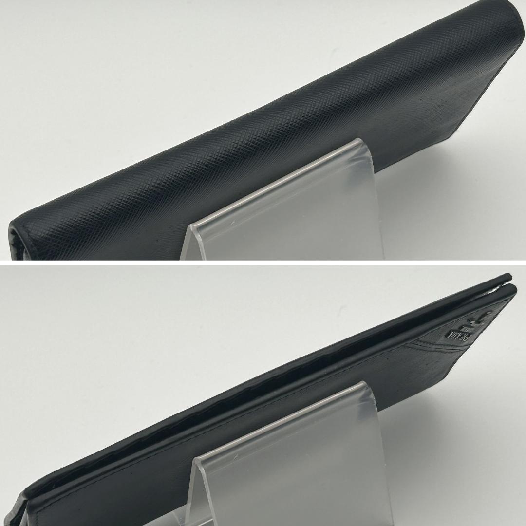 RFID搭載/極美品✨プラダ 長財布 サフィアーノレザー フラップ