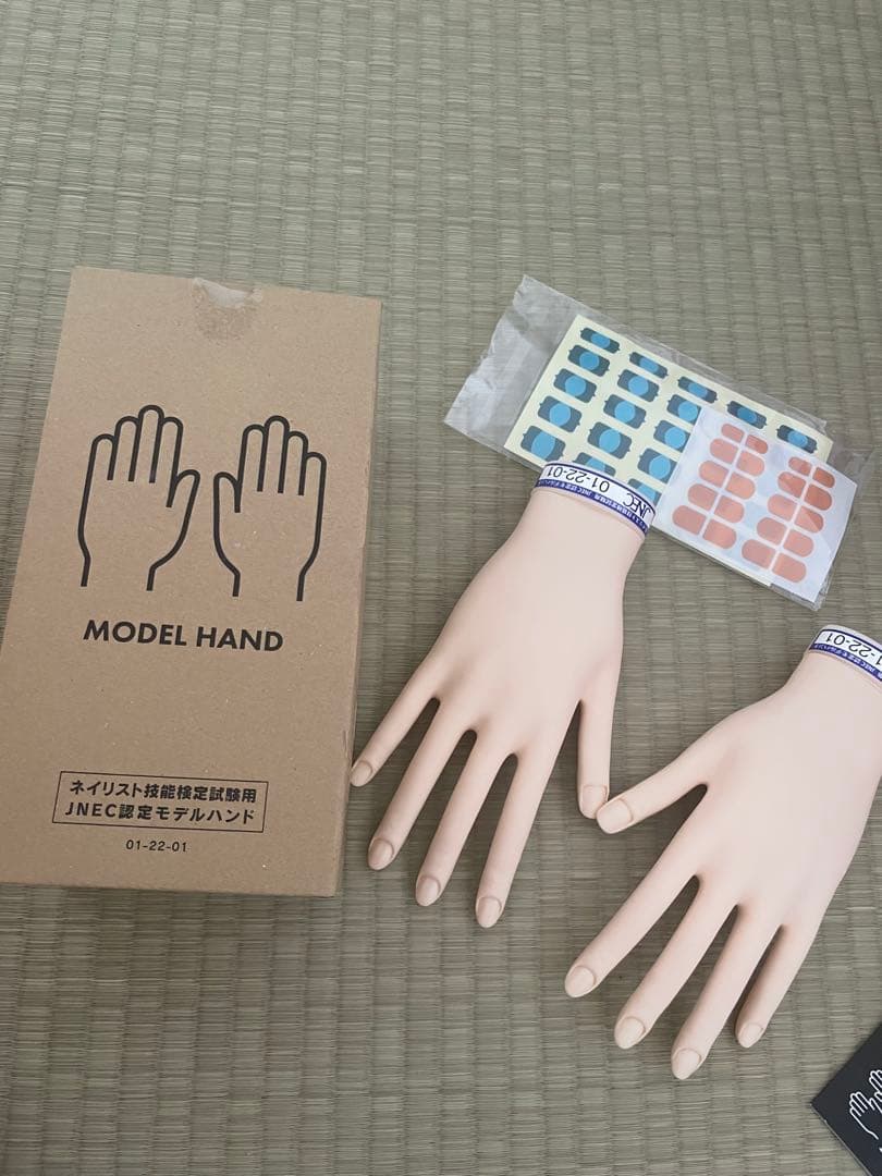 認定モデルハンド　ネイリスト検定　チップ・両面テープ・キューティクルシールセット