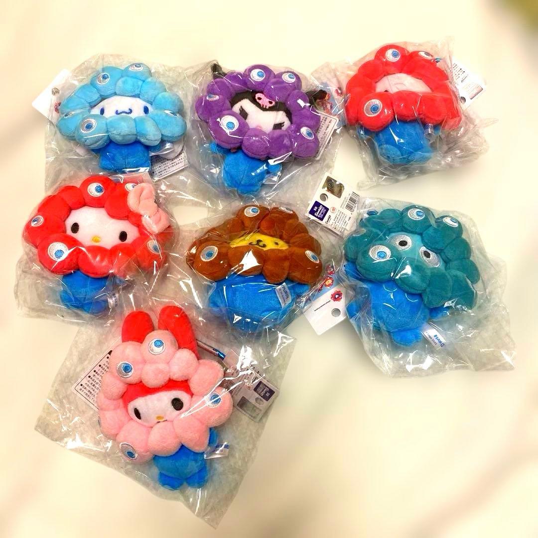 万博　ミャクミャクなりきりぬいぐるみ　サンリオ　7種セット
