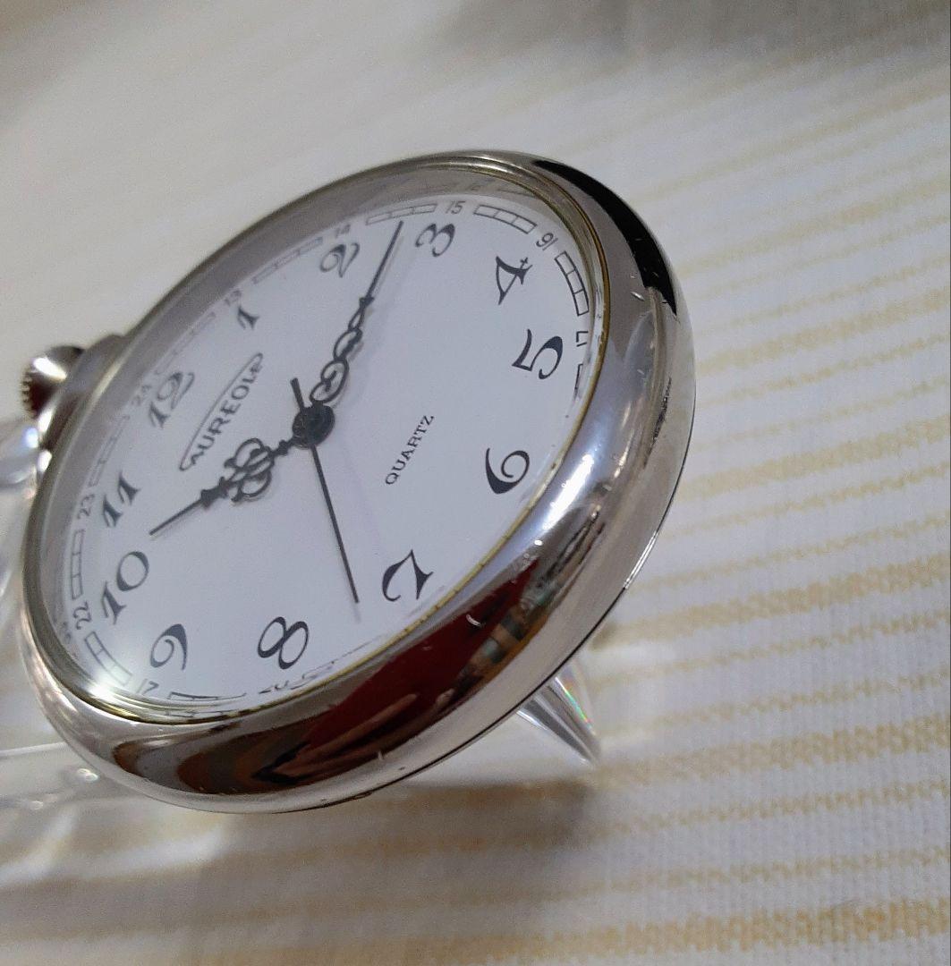 AUREOLE SWISSMADE鉄道仕様懐中時計大容量電池 JAPANMOVT