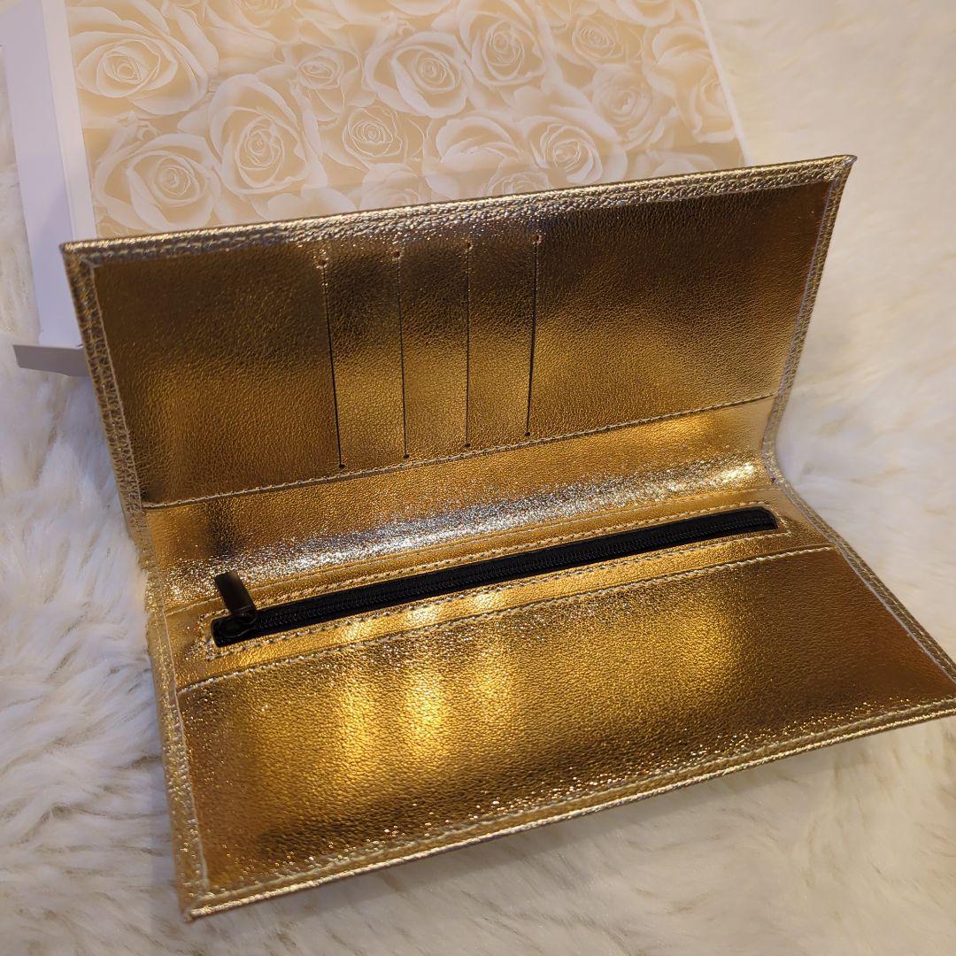 未使用】皇居長財布 金運金色 革財布 - メルカリ