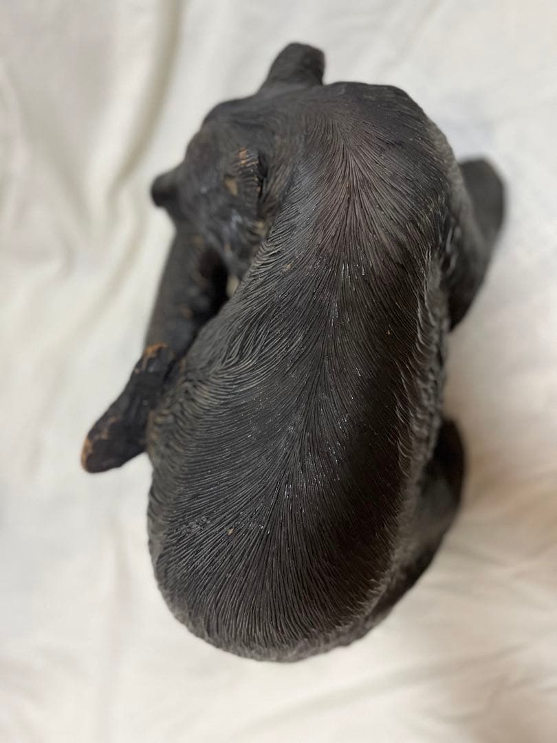 北海道 木彫りの熊 台座付 彫刻 木工品 昭和レトロ HOKKAIDO BEAR