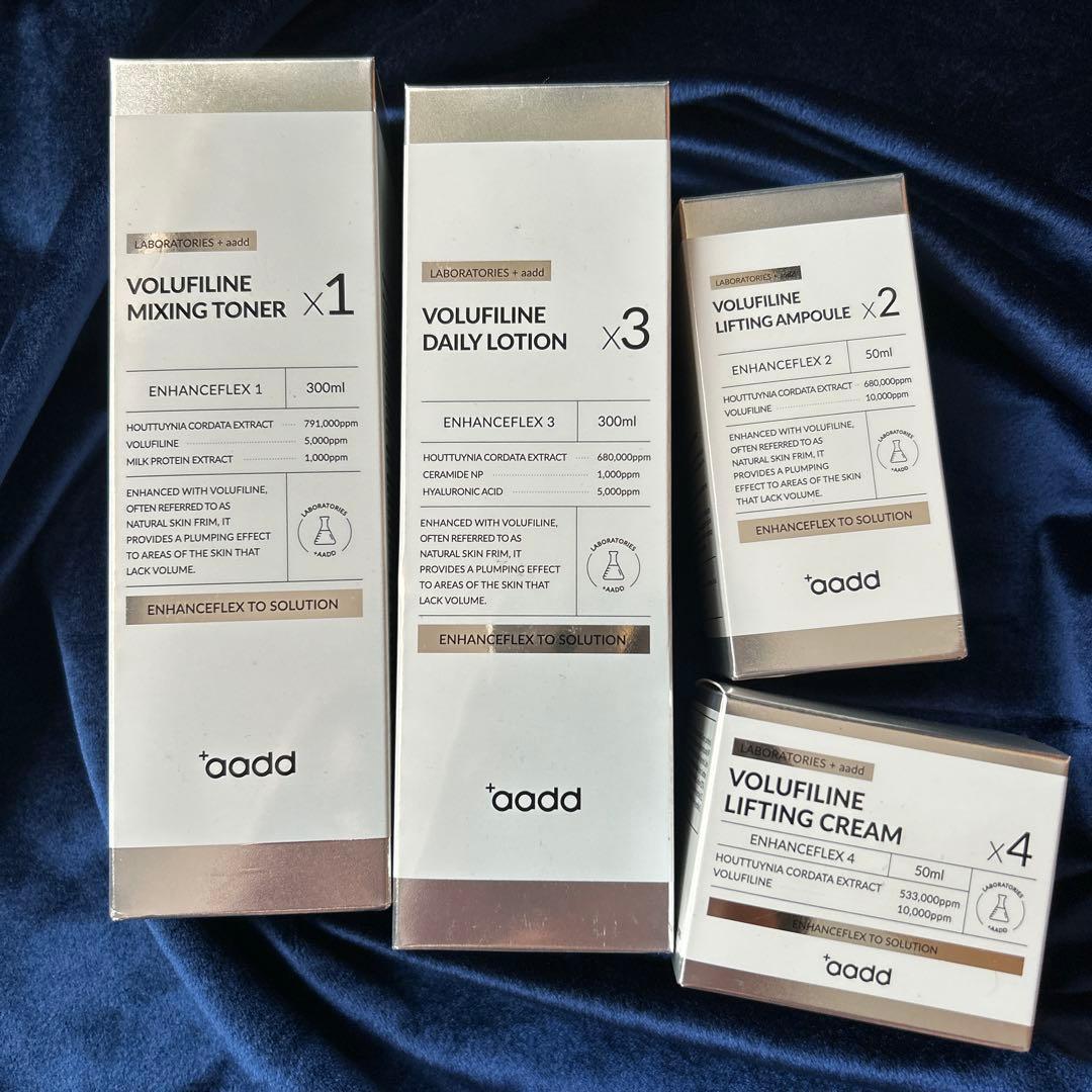 新品未使用 aadd アド 化粧品4点 トナー 美容液 ローション クリーム