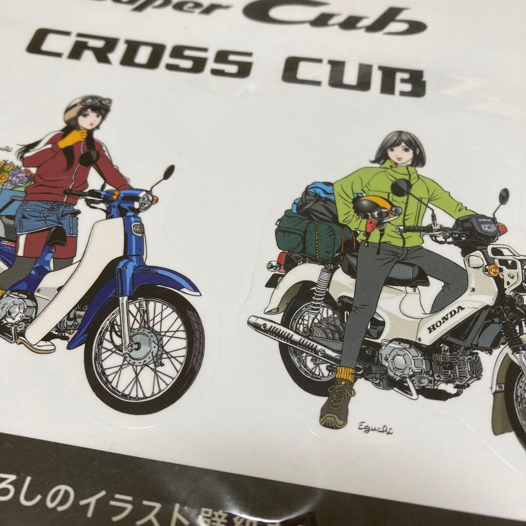 ホンダ スーパーカブ 60周年記念ステッカー 江口寿史 シール2枚セット