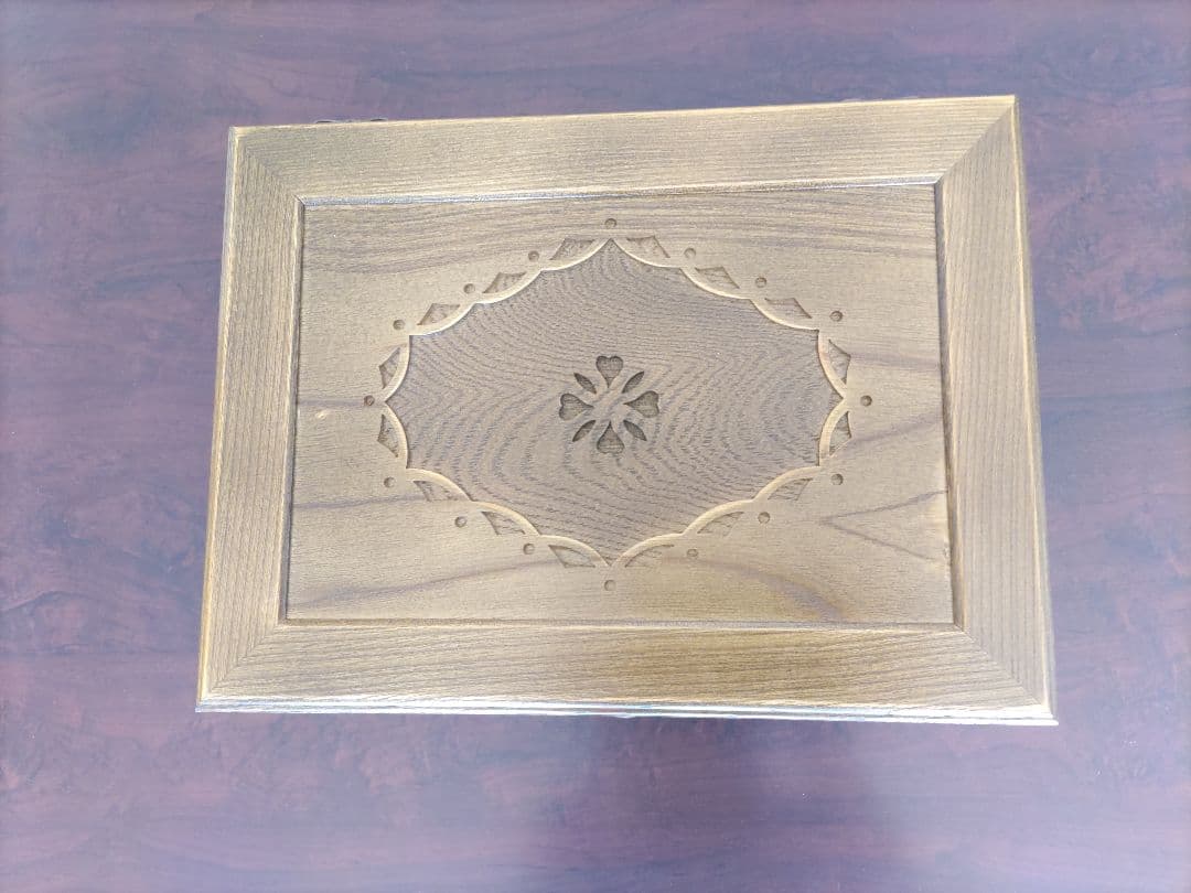 パリの雑貨屋ジュエリーボックス　大（木製アクセサリーボックス 鏡付き）