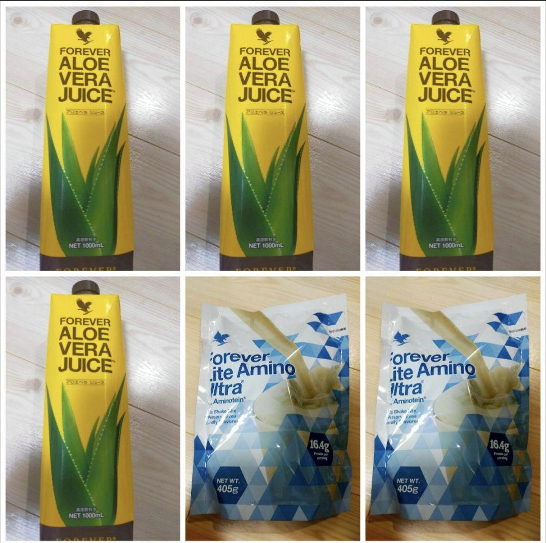 11フォーエバー　アロエベラジュース、アミノウルトラ　プロテイン