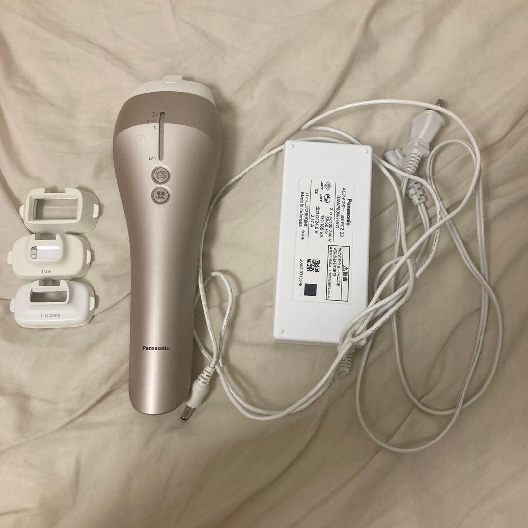 したけ！Panasonic 脱毛器 本体とヘッド3点セット パナソニックのムダ毛ケア家電 3回使ったら毛が急激に目立たなくなった