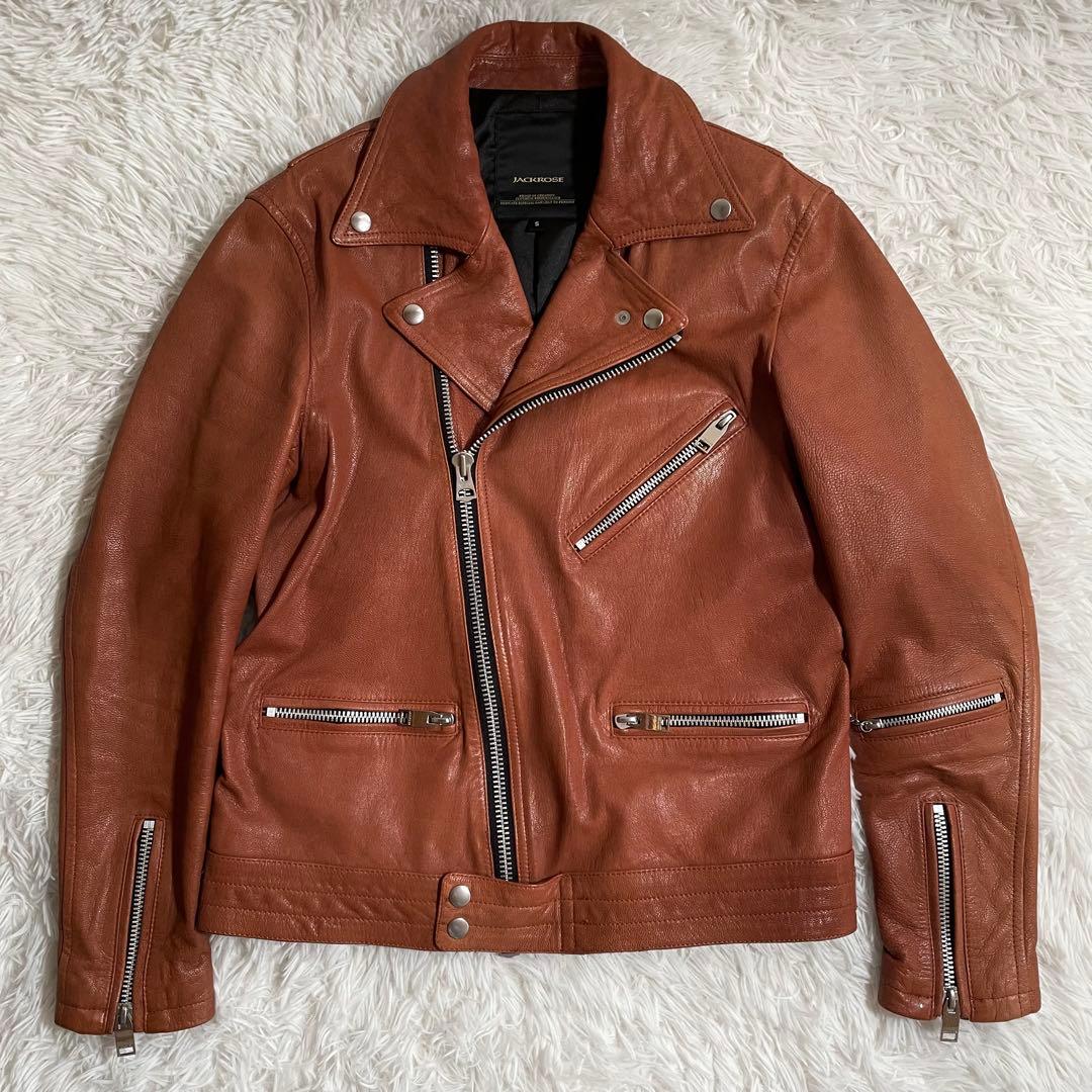 ジャックローズ ダブルライダースジャケット サイクロン型 ゴートレザー