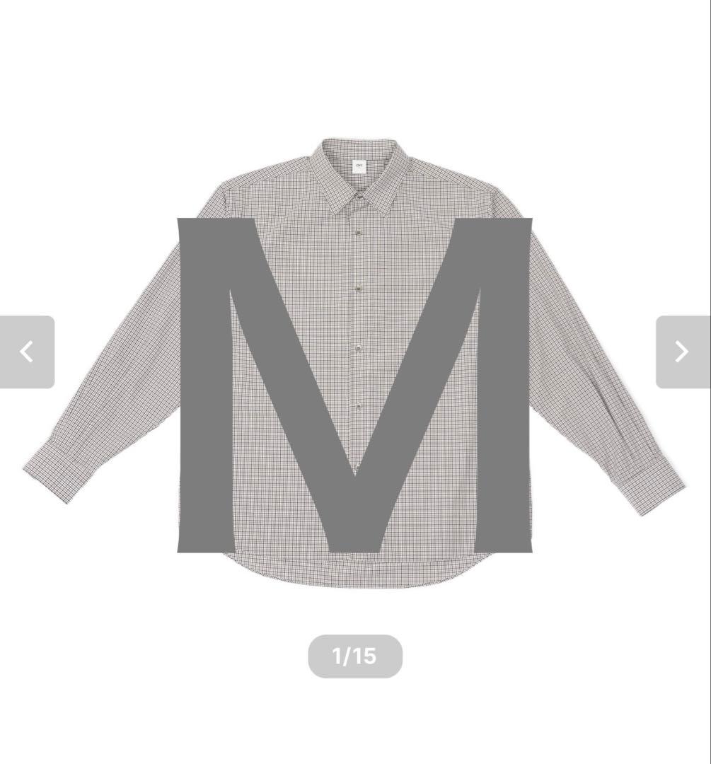 トップス OVY Cotton Poplin Pin Check Wide Shirts