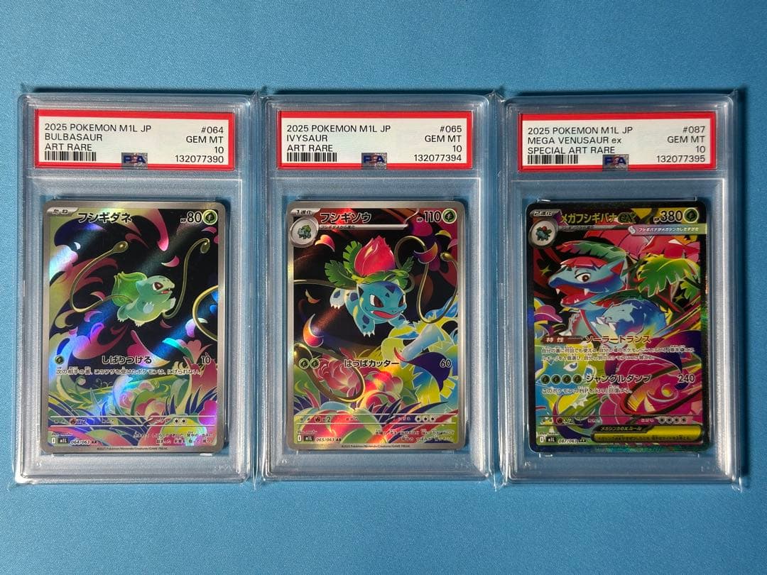 【PSA10 3枚セット】メガフシギバナexSAR 進化ライン　フシギダネ