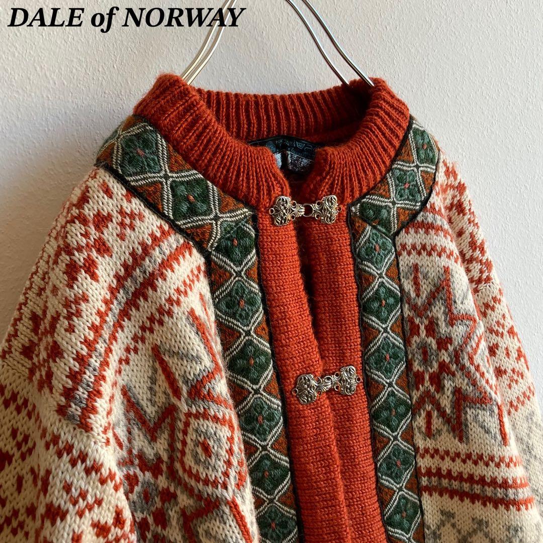 ダーレ オブ ノルウェー メタルフック ノルディック ニット カーディガン S