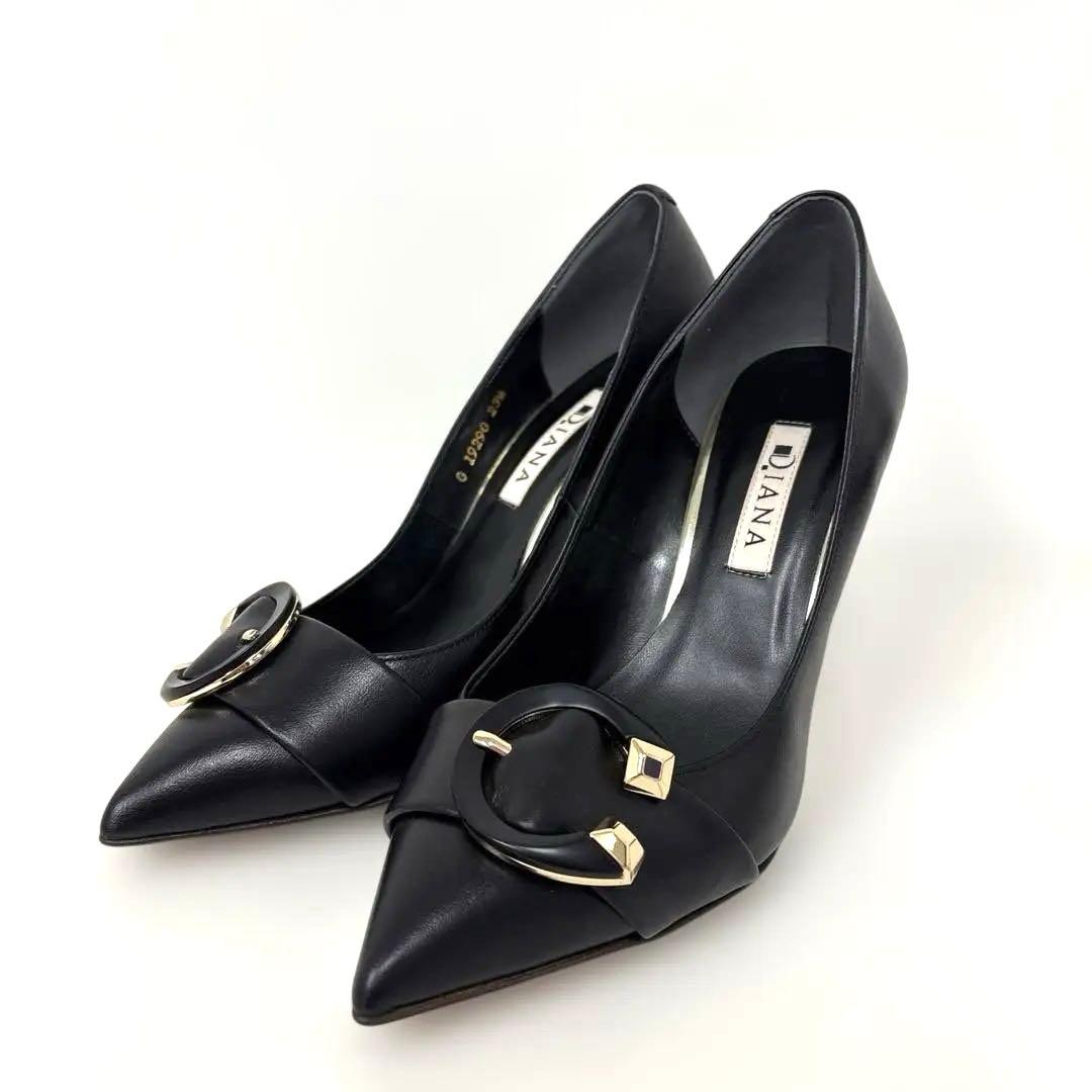 【専用】DIANA ブラックハイヒール ポインテッド　23.5 超美品