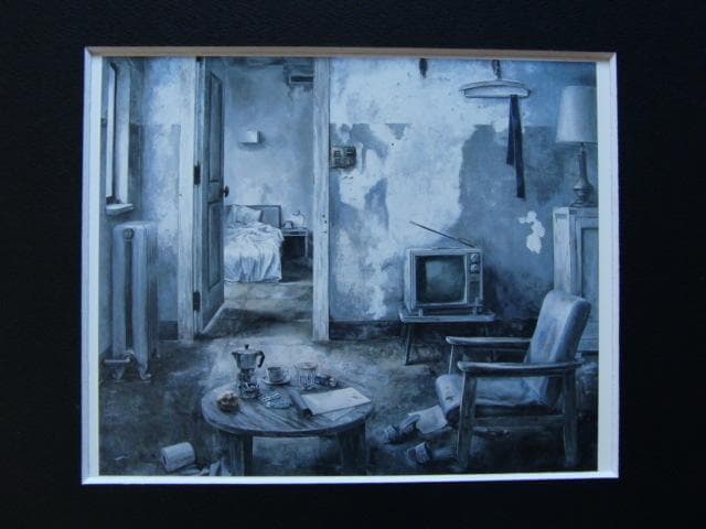 髙橋雅史、【Suicide】、希少な画集画、新品高級額・額装付、状態良好