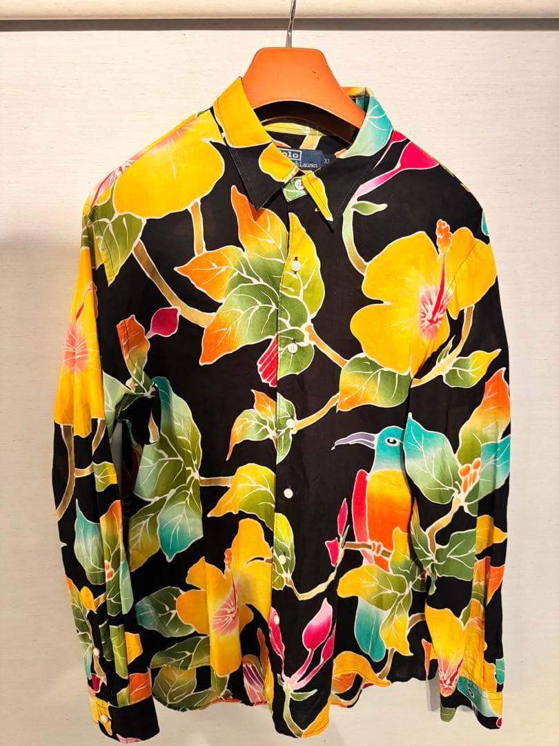 90s Dead stock ラルフローレン アロハシャツ 鳥柄 ハワイ 希少