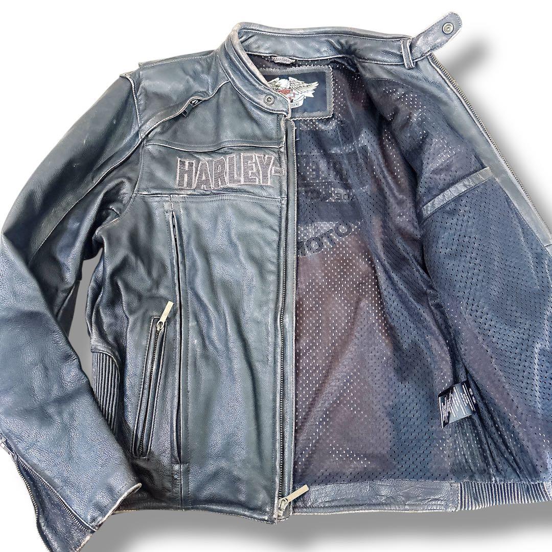 HARLEY-DAVIDSON ヴィンテージ加工 シングル レザージャケット