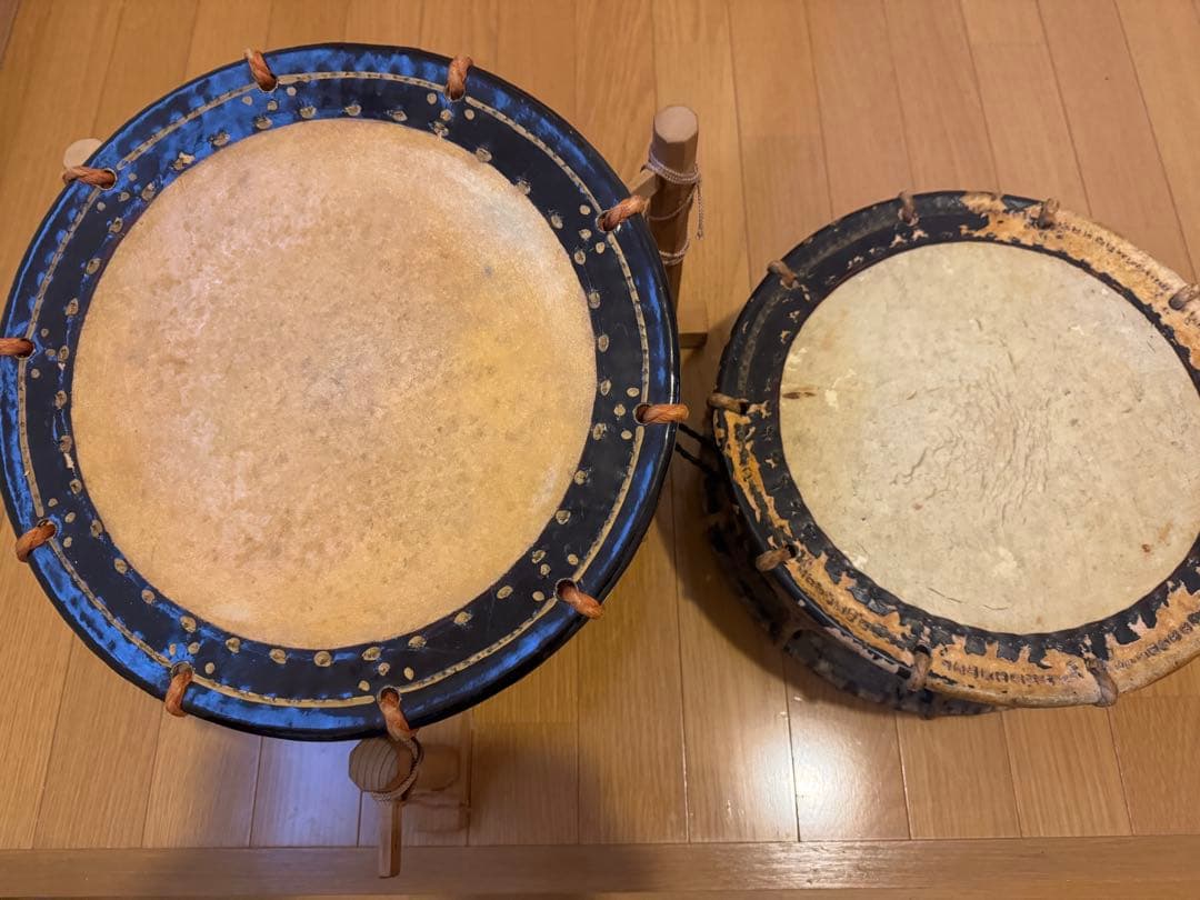 【貴重】和太鼓 大太鼓と小太鼓のセット