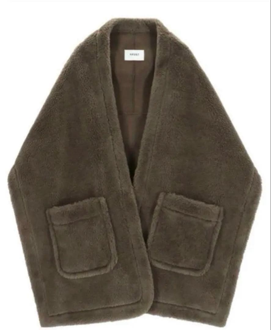 HAUNT ハウント/ボアストール　ダークベージュ