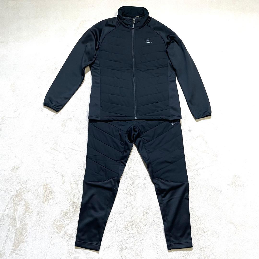 美品 mizuno ミズノ 中綿ウォーマージャケット 上下 セットアップ MIZUNO（ミズノ） ウインドブレーカー MC-LINEブレスサーモ中綿